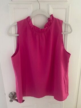 J Crew sleeveless hot pink blouse new w/out tags size M